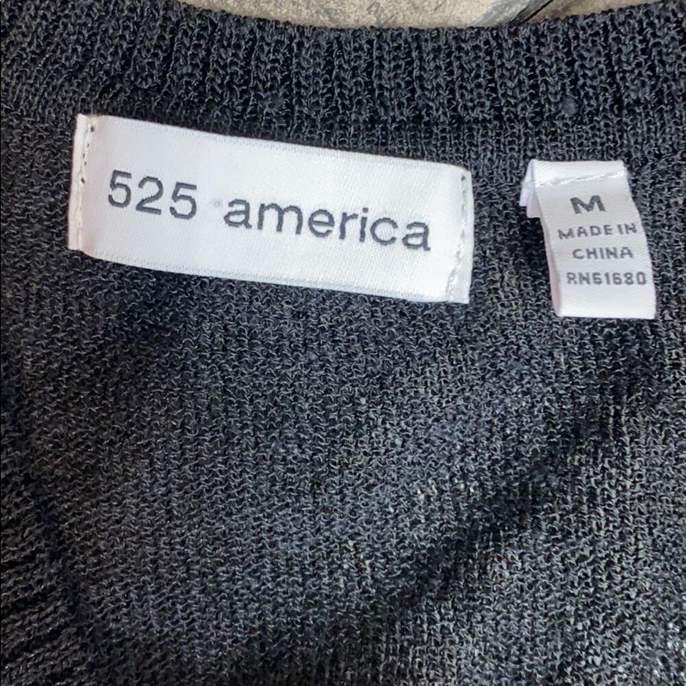 525 America Black & White Stripe Racerback Top M - Picture 5 of 6